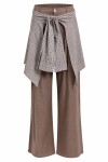 Gömlek Bağlama Detaylı Tencel Pantolon SÜTLÜ KAHVE LBY0074