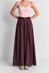 Kemerli Gabardin Etek Pantolon MÜRDÜM LBY0072