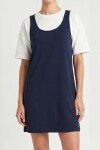 Mini T-shirt Elbise İkili Modal Takım LACİVERT LNT0040