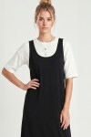 Mini T-shirt Elbise İkili Modal Takım SİYAH LNT0040