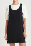 Mini T-shirt Elbise İkili Modal Takım SİYAH LNT0040