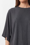Yarasa Kollu Basic Örme Bluz ANTRASİT LUB0369