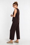 3’lü Gömlek Bluz Pantolon Gabardin Takım KAHVERENGİ LBY0071