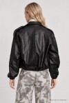 Bomber Suni Deri Ceket SİYAH LAX0019