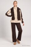 Çift Parça Görünüm Colorblock Alt-Üst Takım KAHVERENGİ LBY0108