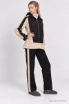 Çift Parça Görünüm Colorblock Alt-Üst Takım SİYAH LBY0108