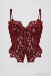 Dantelli Korse Bluz BORDO LCV0010