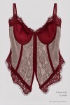Dantelli Korse Bluz BORDO LCV0010