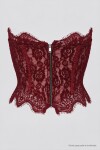 Dantelli Korse Bluz BORDO LCV0010