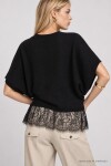 Dantelli Mevsimlik Triko Bluz SİYAH LAS0013