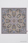 Desenli Fular Eşarp 90*90 MOR BEYAZ LNW0003