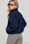 Dik Yaka Oversize Paraşüt Ceket LACİVERT LBY0089