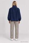 Dik Yaka Oversize Paraşüt Ceket LACİVERT LBY0089
