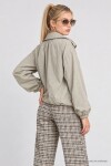 Dik Yaka Oversize Paraşüt Ceket TAŞ LBY0089