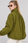 Dik Yaka Oversize Paraşüt Ceket YAĞ YEŞİLİ LBY0089