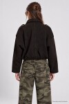 Kadife Dokulu Premium Selection Bomber Ceket KAHVERENGİ LBY0097