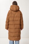 Kapüşonlu Oversize Uzun Şişme Kaban TABA LNT0001
