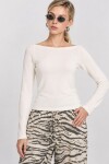 Kayık Yaka Basic Triko Kazak 4341 EKRU LKİ0063