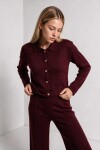 Kemer Detaylı Alt-Üst Triko Takım 4316 BORDO LKİ0064
