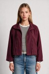 Kısa Poplin Trençkot BORDO LBY0069