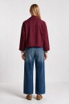 Kısa Poplin Trençkot BORDO LBY0069