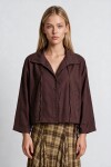 Kısa Poplin Trençkot KAHVERENGİ LBY0069