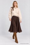 Kloş Midi Dokuma Etek KAHVERENGİ LCR0129