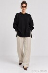Oversize Basic Triko Kazak SİYAH LKİ0072