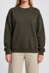 Oversize Şardonlu Basic Sweatshirt HAKİ LRN0082
