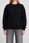 Oversize Şardonlu Basic Sweatshirt SİYAH LRN0082