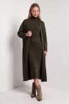 Oversize Uzun Triko Hırka HAKİ LMA0003