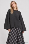 Selanik Örgü Oversize Triko Kazak ANTRASİT LKR0002