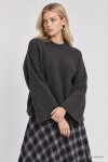 Selanik Örgü Oversize Triko Kazak ANTRASİT LKR0002