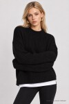 Selanik Örgü Oversize Triko Kazak SİYAH LKR0002