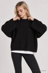 Selanik Örgü Oversize Triko Kazak SİYAH LKR0002