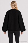 Selanik Örgü Oversize Triko Kazak SİYAH LKR0002