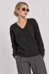V Yaka Oversize Triko Kazak 4289 ANTRASİT LKİ0061