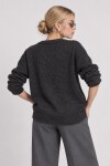 V Yaka Oversize Triko Kazak 4289 ANTRASİT LKİ0061