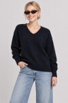 V Yaka Oversize Triko Kazak 4289 LACİVERT LKİ0061
