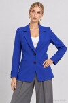 Vatkalı Blazer Dokuma Ceket KOYU MAVİ LNT0049