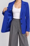 Vatkalı Blazer Dokuma Ceket KOYU MAVİ LNT0049
