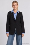 Vatkalı Blazer Dokuma Ceket SİYAH LNT0049