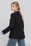 Vatkalı Blazer Dokuma Ceket SİYAH LNT0049
