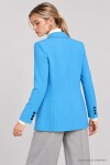 Vatkalı Blazer Dokuma Ceket TURKUAZ LNT0049