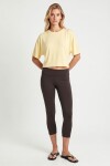 Yarasa Kollu Basic Modal T-shirt SARI LUB0357