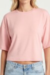 Yarasa Kollu Basic Modal T-shirt ŞEKER PEMBE LUB0357
