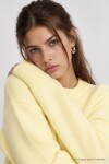 Yumuşak Dokulu Oversize Triko Kazak AÇIK SARI LPF0063