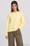 Yumuşak Dokulu Oversize Triko Kazak AÇIK SARI LPF0063