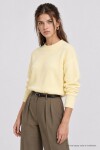 Yumuşak Dokulu Oversize Triko Kazak AÇIK SARI LPF0063