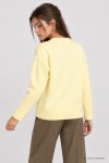 Yumuşak Dokulu Oversize Triko Kazak AÇIK SARI LPF0063